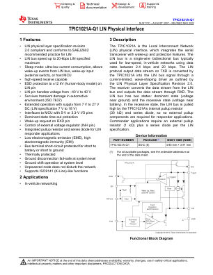 TPIC1021A-Q1 datasheet cover page