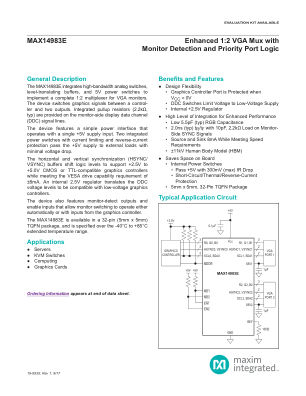 MAX14983E datasheet cover page