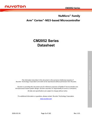 CM2052 datasheet cover page