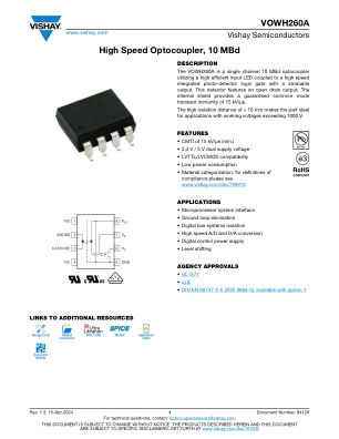 VOWH260A 数据手册首页