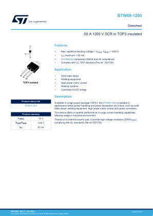 BTW69-1200 datasheet cover page