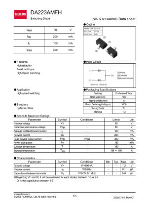 DA223AMFH 数据手册首页