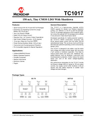 TC1017 数据手册首页