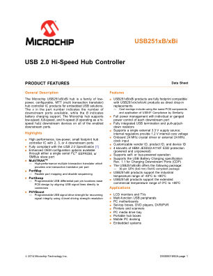 USB2514BI-AEZG-TR datasheet cover page