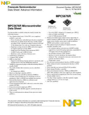 MPC5676R 数据手册首页