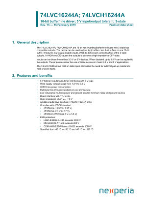 74LVCH16244ADL datasheet cover page
