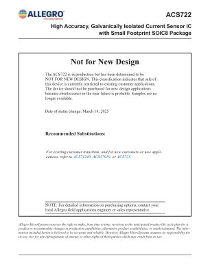 ACS722 datasheet cover page