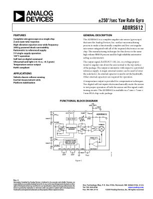 ADXRS612 datasheet cover page