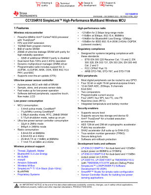 CC1354R10 datasheet cover page