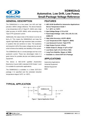 SGM4024XQ datasheet cover page