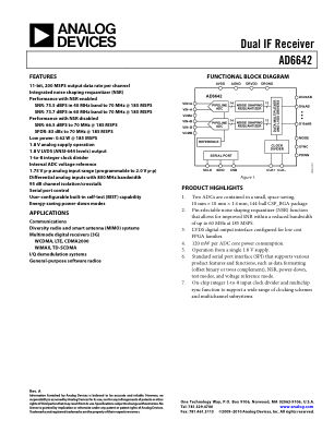 AD6642 数据手册首页