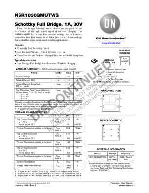 NSR1030QMU datasheet cover page