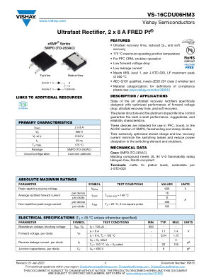 VS-16CDU06HM3 数据手册首页