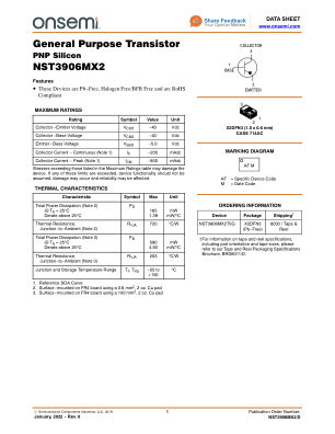 NST3906MX2 数据手册首页