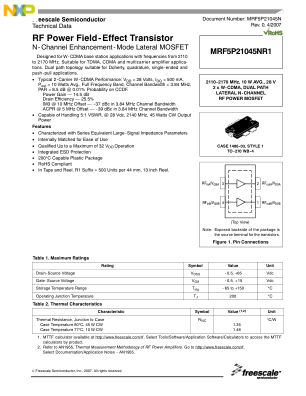 MRF5P21045N 数据手册首页