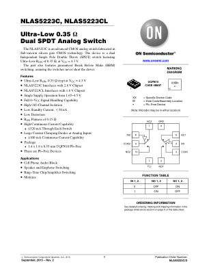 NLAS5223C datasheet cover page