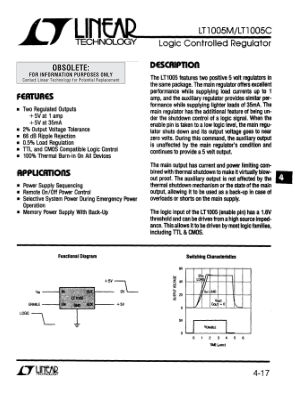 LT1005C datasheet cover page