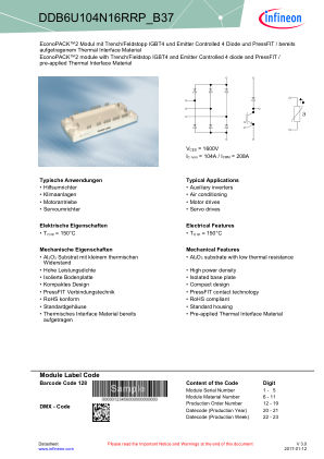 DDB6U104N16RRP-B37 数据手册首页