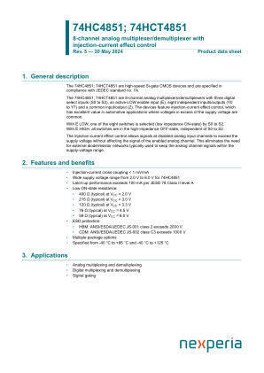 74HC4851D datasheet cover page