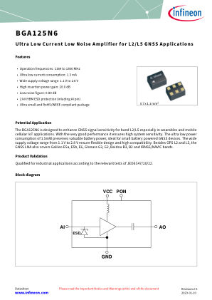 BGA125N6 datasheet cover page