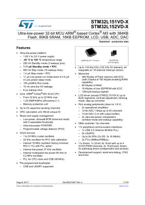 STM32L151VD-X 数据手册首页
