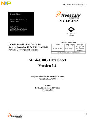 MC44CD03 datasheet cover page