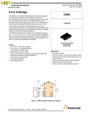 MC33886 数据手册首页
