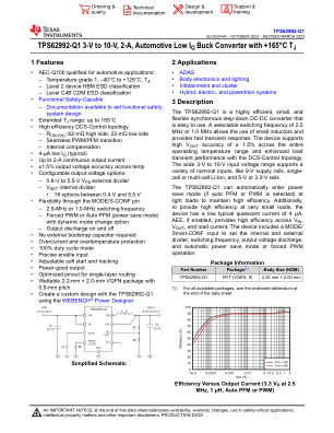 TPS62992-Q1 datasheet cover page