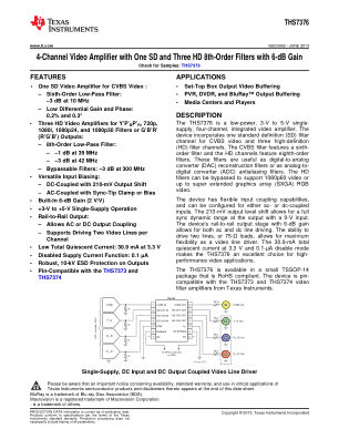 THS7376 datasheet cover page