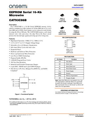 CAT93C86B 数据手册首页