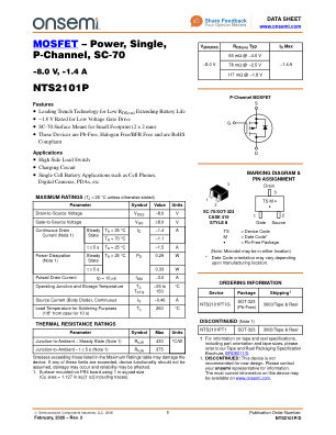 NTS2101P datasheet cover page