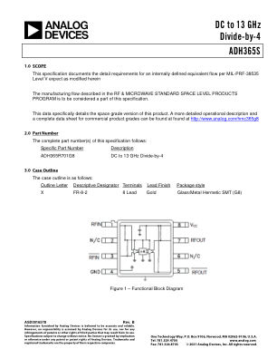 ADH365S datasheet cover page