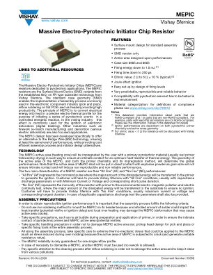 MEPIC datasheet cover page