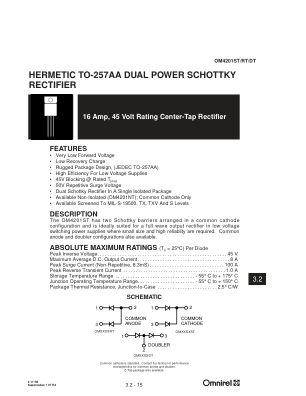 OM4201STP datasheet cover page