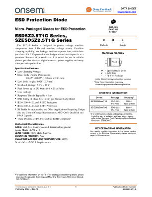 ESD5Z2.5T1 datasheet cover page
