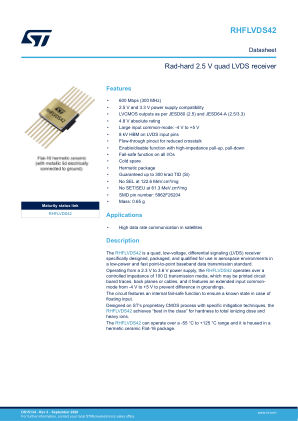 RHFLVDS42 datasheet cover page