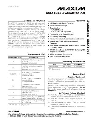 MAX1945EV datasheet cover page