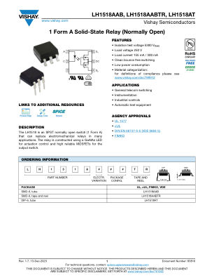 LH1518AA datasheet cover page