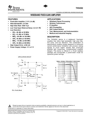 THS4302 datasheet cover page