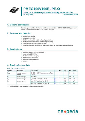 PMEG100V100ELPE-QZ datasheet cover page