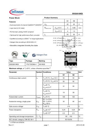 BSG0810NDI datasheet cover page