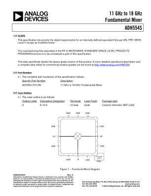 ADH554S 数据手册首页