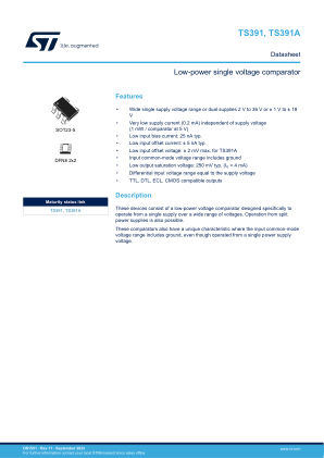 TS391 datasheet cover page