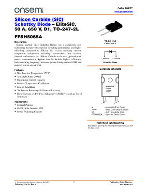 FFSH5065A datasheet cover page