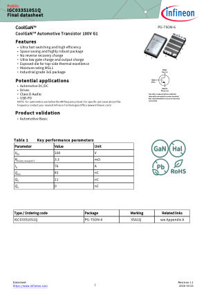 IGC033S10S1Q datasheet cover page