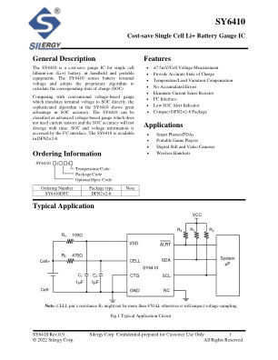 SY6410DFC datasheet cover page