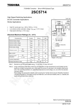 2SC5714 datasheet cover page