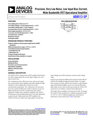 AD8512-EP datasheet cover page