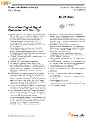 MSC8154E 数据手册首页