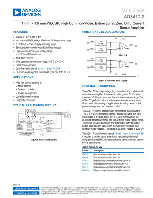 AD8417-2 datasheet cover page